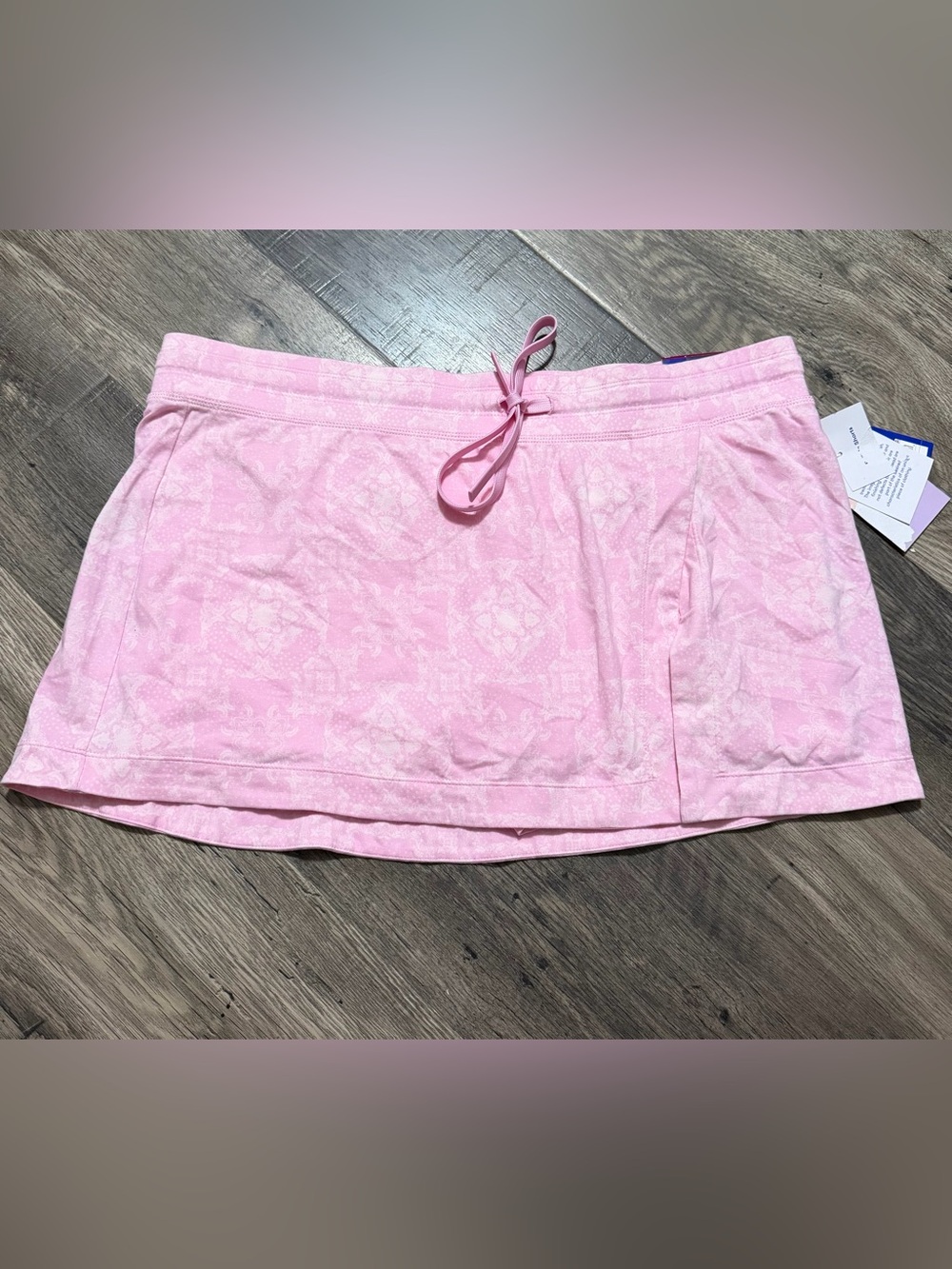 NWT JoyLab Pink Bandana Print Washed Jersey Slit Skort XXL